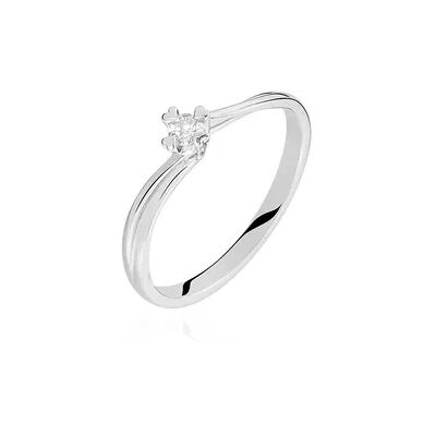 OROVIVO Rovereto Damen Ring Weißgold 750 (18 Karat) Diamant Weiß 0,1 ct, Ring mit Stein OROVIVO Rovereto Damen Ring Weißgold 750 (18 Karat) Diamant Weiß 0,1 ct, Ring mit Stein