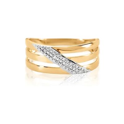 OROVIVO LIORA Damen Ring Gold 375 (9 Karat) Diamant Weiß 0,01 ct, Ring mit Stein OROVIVO LIORA Damen Ring Gold 375 (9 Karat) Diamant Weiß 0,01 ct, Ring mit Stein