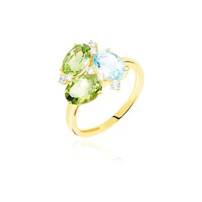 OROVIVO LAYLA 1 Damen Ring Gold 375 (9 Karat) Peridot Grün 2,2 ct Oval, Ring mit Stein OROVIVO LAYLA 1 Damen Ring Gold 375 (9 Karat) Peridot Grün 2,2 ct Oval, Ring mit Stein