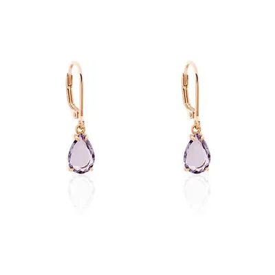 OROVIVO ROSWITA Damen Ohrringe Lang Silber rosevergoldet 925 Amethyst Violett 1,58 ct, Ohrringe Lang mit Stein OROVIVO ROSWITA Damen Ohrringe Lang Silber rosevergoldet 925 Amethyst Violett 1,58 ct, Ohrringe Lang mit Stein
