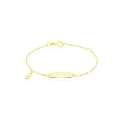 OROVIVO PANZER ID Kinder ID Armband Gold 375 (9 Karat) Bärchen B 1,4 mm, ID Armband ohne Stein OROVIVO PANZER ID Kinder ID Armband Gold 375 (9 Karat) Bärchen B 1,4 mm, ID Armband ohne Stein