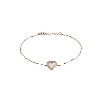 OROVIVO DIANNA Damen Armband Silber rosevergoldet 925 Perlmutt Rosa Perlmutt Herz, Armband mit Stein OROVIVO DIANNA Damen Armband Silber rosevergoldet 925 Perlmutt Rosa Perlmutt Herz, Armband mit Stein