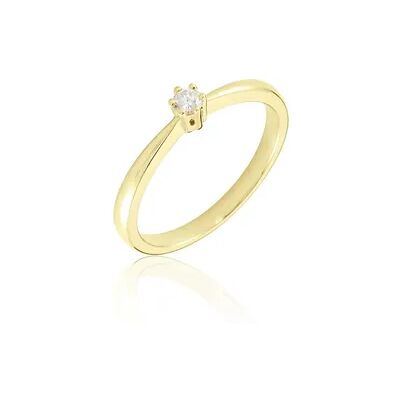 OROVIVO ROME Damen Ring Gold 375 (9 Karat) Diamant Weiß 0,08 ct, Ring mit Stein OROVIVO ROME Damen Ring Gold 375 (9 Karat) Diamant Weiß 0,08 ct, Ring mit Stein