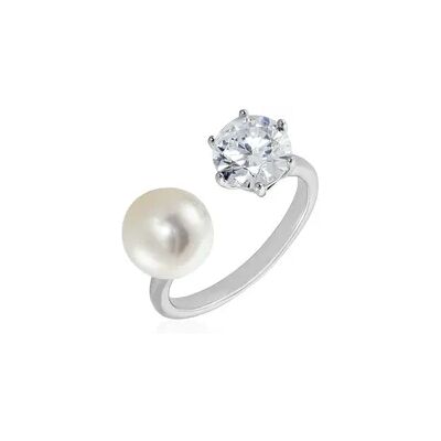 OROVIVO SEMKA Damen Ring Silber 925 Zirkonia Weiß 1,7 ct B 1,97 mm, Ring mit Stein OROVIVO SEMKA Damen Ring Silber 925 Zirkonia Weiß 1,7 ct B 1,97 mm, Ring mit Stein