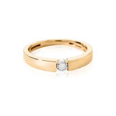 OROVIVO ELOURA Damen Ring Gold 585 (14 Karat) Diamant Weiß 0,03 ct Kreis, Ring mit Stein OROVIVO ELOURA Damen Ring Gold 585 (14 Karat) Diamant Weiß 0,03 ct Kreis, Ring mit Stein