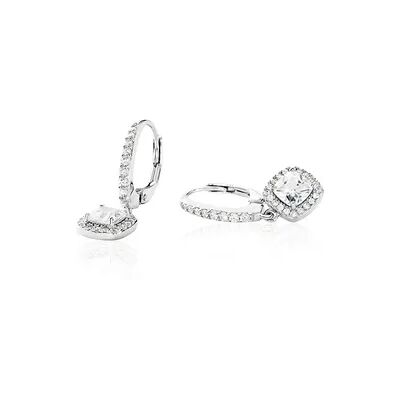 OROVIVO SIENNA Damen Ohrringe Lang Silber 925 Zirkonia Weiß 1,7 ct Viereck, Ohrringe Lang mit Stein OROVIVO SIENNA Damen Ohrringe Lang Silber 925 Zirkonia Weiß 1,7 ct Viereck, Ohrringe Lang mit Stein