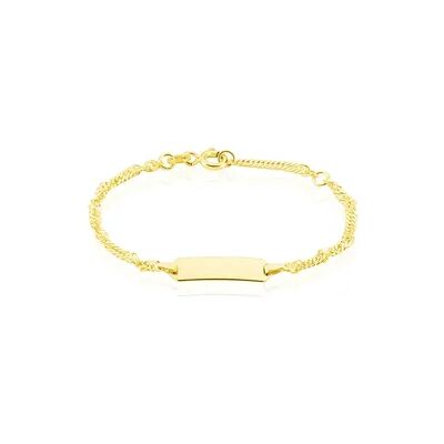 OROVIVO SINGAPUR ID Kinder ID Armband Gold 375 (9 Karat) Rechteckig, ID Armband ohne Stein OROVIVO SINGAPUR ID Kinder ID Armband Gold 375 (9 Karat) Rechteckig, ID Armband ohne Stein
