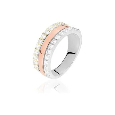 OROVIVO Damen Ring Silber Tricolor 925 Zirkonia Weiß 1,82 ct, Ring mit Stein OROVIVO Damen Ring Silber Tricolor 925 Zirkonia Weiß 1,82 ct, Ring mit Stein