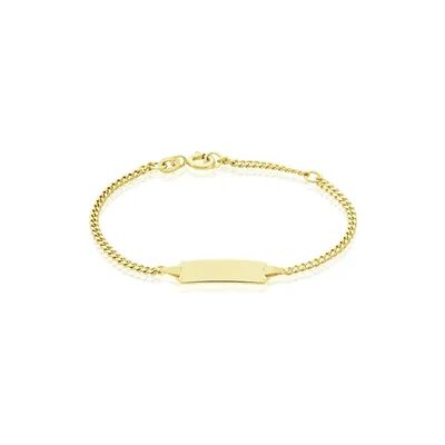 OROVIVO PANZER ID Kinder ID Armband Gold 375 (9 Karat) Rechteckig B 2,1 mm, ID Armband ohne Stein OROVIVO PANZER ID Kinder ID Armband Gold 375 (9 Karat) Rechteckig B 2,1 mm, ID Armband ohne Stein