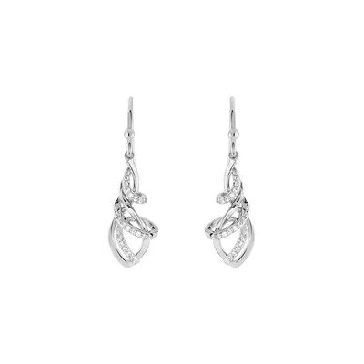 OROVIVO EMMA Damen Ohrringe Lang Silber 925 Zirkonia Weiß Spiralförmig, Ohrringe Lang mit Stein OROVIVO EMMA Damen Ohrringe Lang Silber 925 Zirkonia Weiß Spiralförmig, Ohrringe Lang mit Stein