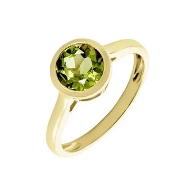 OROVIVO SOLEIA Damen Ring Gold 375 (9 Karat) Peridot Grün 1,28 ct Kreis, Ring mit Stein OROVIVO SOLEIA Damen Ring Gold 375 (9 Karat) Peridot Grün 1,28 ct Kreis, Ring mit Stein