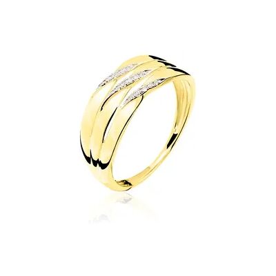 OROVIVO NESIBE Damen Ring Gold 375 (9 Karat) Diamant Weiß 0,02 ct Spiralförmig, Ring mit Stein OROVIVO NESIBE Damen Ring Gold 375 (9 Karat) Diamant Weiß 0,02 ct Spiralförmig, Ring mit Stein