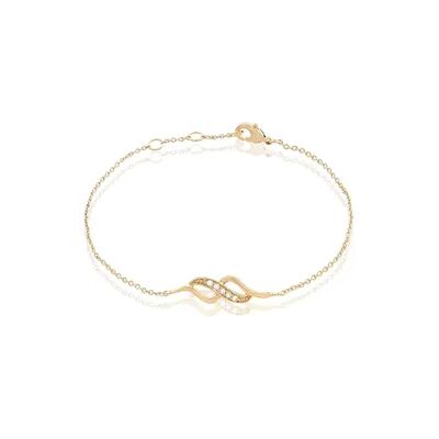OROVIVO ISHAAE Damen Armband Vergoldet Zirkonia Weiß 0,03 ct Spiralförmig, Armband mit Stein OROVIVO ISHAAE Damen Armband Vergoldet Zirkonia Weiß 0,03 ct Spiralförmig, Armband mit Stein