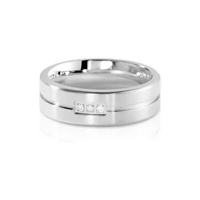 OROVIVO BOND Damen Ring Edelstahl Diamant Weiß 0,02 ct B 6 mm, Ring mit Stein OROVIVO BOND Damen Ring Edelstahl Diamant Weiß 0,02 ct B 6 mm, Ring mit Stein