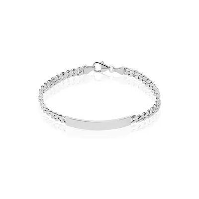 OROVIVO PANZER S ID Unisex ID Armband Silber 925 Rechteckig B 2 mm, ID Armband ohne Stein OROVIVO PANZER S ID Unisex ID Armband Silber 925 Rechteckig B 2 mm, ID Armband ohne Stein