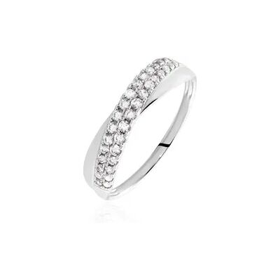 OROVIVO Damen Ring Weißgold 375 (9 Karat) Zirkonia Weiß, Ring mit Stein OROVIVO Damen Ring Weißgold 375 (9 Karat) Zirkonia Weiß, Ring mit Stein