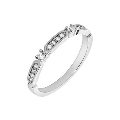 OROVIVO RENATA Damen Ring Silber Silber 925 Zirkonia Weiß 0,07 ct, Ring mit Stein OROVIVO RENATA Damen Ring Silber Silber 925 Zirkonia Weiß 0,07 ct, Ring mit Stein