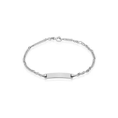 OROVIVO SINGAPUR S ID Unisex ID Armband Silber 925 Rechteckig B 2,4 mm, ID Armband ohne Stein OROVIVO SINGAPUR S ID Unisex ID Armband Silber 925 Rechteckig B 2,4 mm, ID Armband ohne Stein