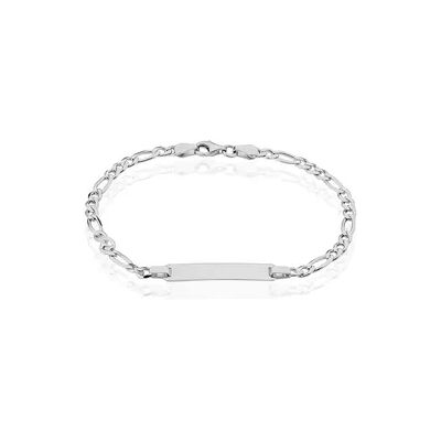 OROVIVO FIGARO S ID Unisex ID Armband Silber 925 Rechteckig, ID Armband ohne Stein OROVIVO FIGARO S ID Unisex ID Armband Silber 925 Rechteckig, ID Armband ohne Stein