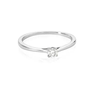 OROVIVO VICTORIA Damen Ring Weißgold 585 (14 Karat) Diamant Weiß 0,16 ct, Ring mit Stein OROVIVO VICTORIA Damen Ring Weißgold 585 (14 Karat) Diamant Weiß 0,16 ct, Ring mit Stein