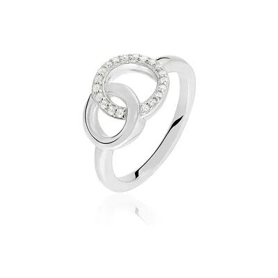 OROVIVO VALERIA Damen Ring Silber 925 Zirkonia Weiß Doppelkreis, Ring mit Stein OROVIVO VALERIA Damen Ring Silber 925 Zirkonia Weiß Doppelkreis, Ring mit Stein