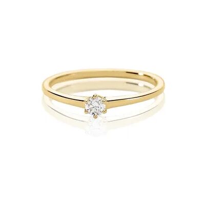 OROVIVO MONOPOLI Damen Ring Gold 585 (14 Karat) Diamant Weiß 0,11 ct, Ring mit Stein OROVIVO MONOPOLI Damen Ring Gold 585 (14 Karat) Diamant Weiß 0,11 ct, Ring mit Stein