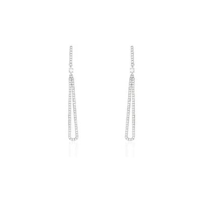 OROVIVO LIMANA Damen Ohrringe Lang Silber 925 Zirkonia Weiß Tropfen B 5 mm, Ohrringe Lang mit Stein OROVIVO LIMANA Damen Ohrringe Lang Silber 925 Zirkonia Weiß Tropfen B 5 mm, Ohrringe Lang mit Stein