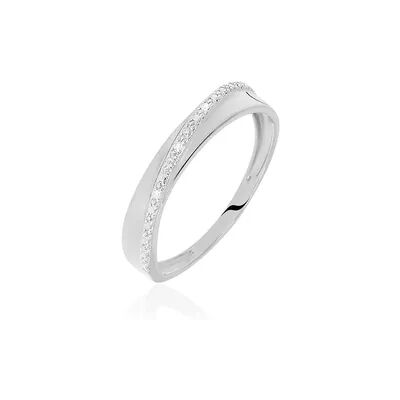 OROVIVO TIMIRA Damen Ring Weißgold 375 (9 Karat) Diamant Weiß 0,01 ct, Ring mit Stein OROVIVO TIMIRA Damen Ring Weißgold 375 (9 Karat) Diamant Weiß 0,01 ct, Ring mit Stein