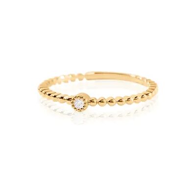OROVIVO GIULIANA Damen Ring Gold 375 (9 Karat) Diamant Weiß 0,020 ct, Ring mit Stein OROVIVO GIULIANA Damen Ring Gold 375 (9 Karat) Diamant Weiß 0,020 ct, Ring mit Stein