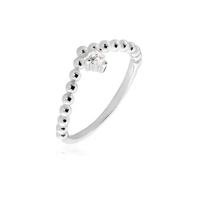 OROVIVO CARLA Damen Ring Silber 925 Zirkonia Weiß 0,04 ct Tropfen, Ring mit Stein OROVIVO CARLA Damen Ring Silber 925 Zirkonia Weiß 0,04 ct Tropfen, Ring mit Stein