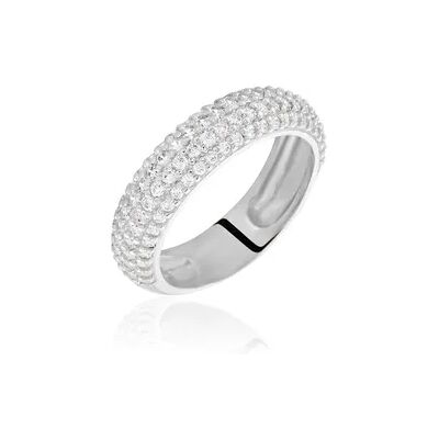 OROVIVO MALA Damen Ring Silber 925 Zirkonia Weiß 1,320 ct B 5,14 mm, Ring mit Stein OROVIVO MALA Damen Ring Silber 925 Zirkonia Weiß 1,320 ct B 5,14 mm, Ring mit Stein
