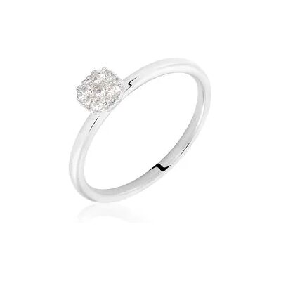 OROVIVO BINA Damen Ring Weißgold 375 (9 Karat) Zirkonia Weiß B 1,85 mm, Ring mit Stein OROVIVO BINA Damen Ring Weißgold 375 (9 Karat) Zirkonia Weiß B 1,85 mm, Ring mit Stein