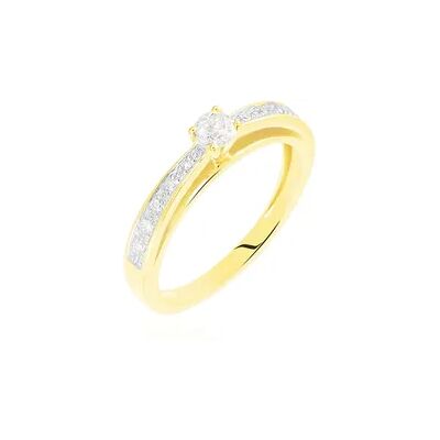 OROVIVO Imposa Damen Ring Gold 375 (9 Karat) Diamant Weiß 0,15 ct, Ring mit Stein OROVIVO Imposa Damen Ring Gold 375 (9 Karat) Diamant Weiß 0,15 ct, Ring mit Stein