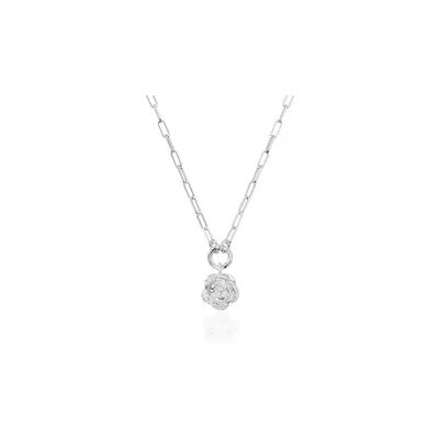 OROVIVO ROSALIA Damen Collier Silber 925 Rosette, Collier ohne Stein OROVIVO ROSALIA Damen Collier Silber 925 Rosette, Collier ohne Stein