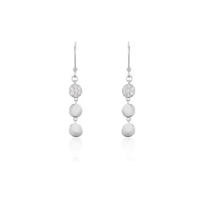 OROVIVO DOTS Damen Ohrringe Lang Silber 925 Zirkonia Weiß 0,64 ct Kreis, Ohrringe Lang mit Stein OROVIVO DOTS Damen Ohrringe Lang Silber 925 Zirkonia Weiß 0,64 ct Kreis, Ohrringe Lang mit Stein