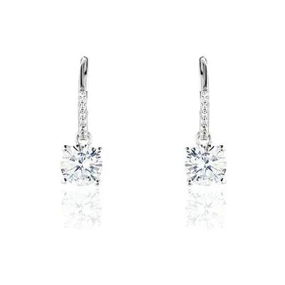 OROVIVO PAULINA Damen Ohrringe Lang Silber 925 Zirkonia Weiß 5,97 ct, Ohrringe Lang mit Stein OROVIVO PAULINA Damen Ohrringe Lang Silber 925 Zirkonia Weiß 5,97 ct, Ohrringe Lang mit Stein
