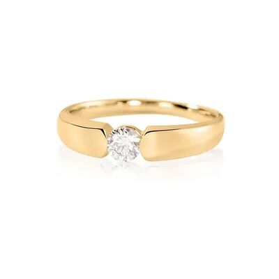 OROVIVO SANINA Damen Ring Gold 585 (14 Karat) Diamant Weiß 0,25 ct B 3,8 mm, Ring mit Stein OROVIVO SANINA Damen Ring Gold 585 (14 Karat) Diamant Weiß 0,25 ct B 3,8 mm, Ring mit Stein