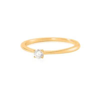 OROVIVO VICTORIA Damen Ring Gold 585 (14 Karat) Diamant Weiß 0,11 ct, Ring mit Stein OROVIVO VICTORIA Damen Ring Gold 585 (14 Karat) Diamant Weiß 0,11 ct, Ring mit Stein