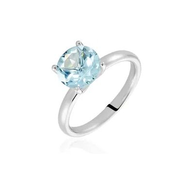 OROVIVO BONI Damen Ring Silber 925 Glas Himmelblau B 2,41 mm, Ring mit Stein OROVIVO BONI Damen Ring Silber 925 Glas Himmelblau B 2,41 mm, Ring mit Stein