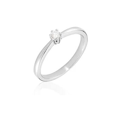OROVIVO ROME Damen Ring Weißgold 375 (9 Karat) Diamant Weiß 0,08 ct, Ring mit Stein OROVIVO ROME Damen Ring Weißgold 375 (9 Karat) Diamant Weiß 0,08 ct, Ring mit Stein