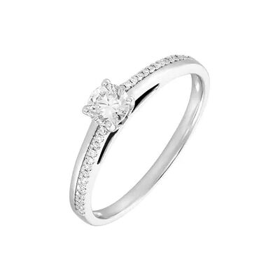 OROVIVO ALEXANDRA Damen Ring Weißgold 375 (9 Karat) Diamant Weiß 0,25 ct, Ring mit Stein OROVIVO ALEXANDRA Damen Ring Weißgold 375 (9 Karat) Diamant Weiß 0,25 ct, Ring mit Stein