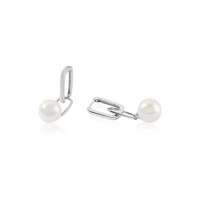 OROVIVO Miley Damen Ohrringe Lang Silber 925 Zuchtperle Weiß, Ohrringe Lang mit Stein OROVIVO Miley Damen Ohrringe Lang Silber 925 Zuchtperle Weiß, Ohrringe Lang mit Stein
