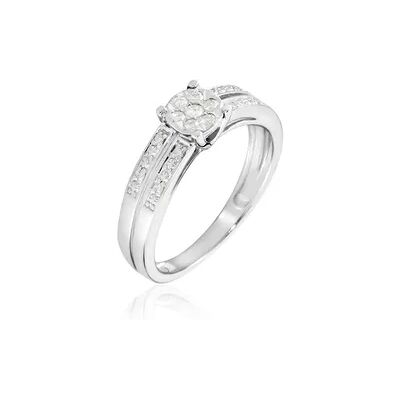 OROVIVO Imponi Damen Ring Weißgold 375 (9 Karat) Diamant Weiß 0,020 ct, Ring mit Stein OROVIVO Imponi Damen Ring Weißgold 375 (9 Karat) Diamant Weiß 0,020 ct, Ring mit Stein