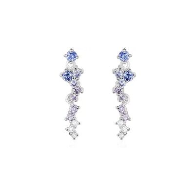 OROVIVO INA Damen Ohrringe Lang Silber 925 Zirkonia Multicolour, Ohrringe Lang mit Stein OROVIVO INA Damen Ohrringe Lang Silber 925 Zirkonia Multicolour, Ohrringe Lang mit Stein