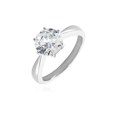 OROVIVO MARIETA Damen Ring Silber 925 Zirkonia Weiß 2,98 ct B 2,2 mm, Ring mit Stein OROVIVO MARIETA Damen Ring Silber 925 Zirkonia Weiß 2,98 ct B 2,2 mm, Ring mit Stein