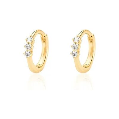 OROVIVO JOLIE Damen Piercing Gold 375 (9 Karat) Synthetischer Diamant Weiß 0,07 ct, Piercing mit Stein OROVIVO JOLIE Damen Piercing Gold 375 (9 Karat) Synthetischer Diamant Weiß 0,07 ct, Piercing mit Stein