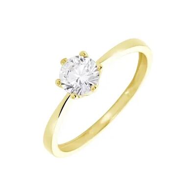 OROVIVO KRAPPE 6 Damen Ring Gold 375 (9 Karat) Zirkonia Weiß 0,940 ct, Ring mit Stein OROVIVO KRAPPE 6 Damen Ring Gold 375 (9 Karat) Zirkonia Weiß 0,940 ct, Ring mit Stein