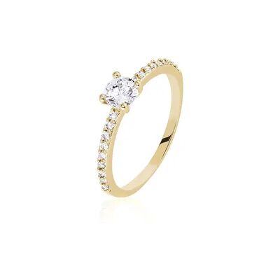 OROVIVO MIREILLA Damen Ring Vergoldet Zirkonia Weiß 0,12 ct, Ring mit Stein OROVIVO MIREILLA Damen Ring Vergoldet Zirkonia Weiß 0,12 ct, Ring mit Stein