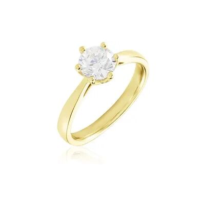 OROVIVO Sonate Damen Ring Gold 750 (18 Karat) Synthetischer Diamant Weiß 0,77 ct, Ring mit Stein OROVIVO Sonate Damen Ring Gold 750 (18 Karat) Synthetischer Diamant Weiß 0,77 ct, Ring mit Stein