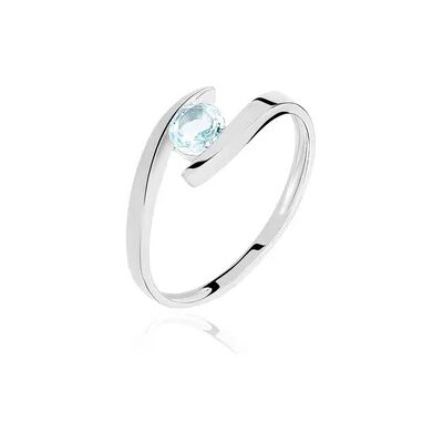 OROVIVO TIPHAINE Damen Ring Weißgold 375 (9 Karat) Topas Blau 0,33 ct, Ring mit Stein OROVIVO TIPHAINE Damen Ring Weißgold 375 (9 Karat) Topas Blau 0,33 ct, Ring mit Stein